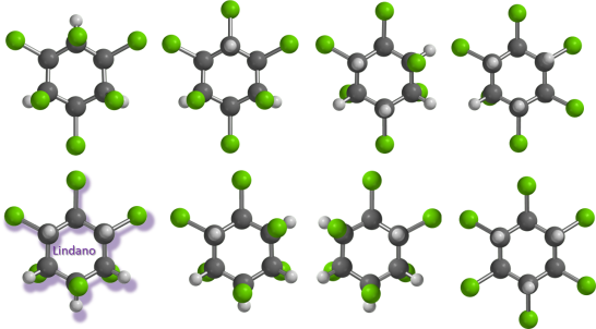 El lindano y sus 7 estereoisómeros