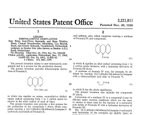 Imagen de una patente de dibenzoazepinas. Fuente: ver Ref. 9